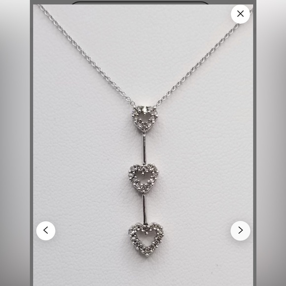 10kt white gold necklace - Picture 1 of 3